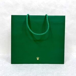 ROLEX Green Paper Shopping Bag - 12.25 x 11 x 4.375